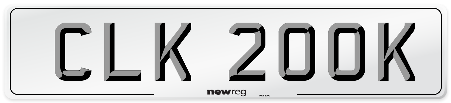 CLK 200K Number Plate from New Reg